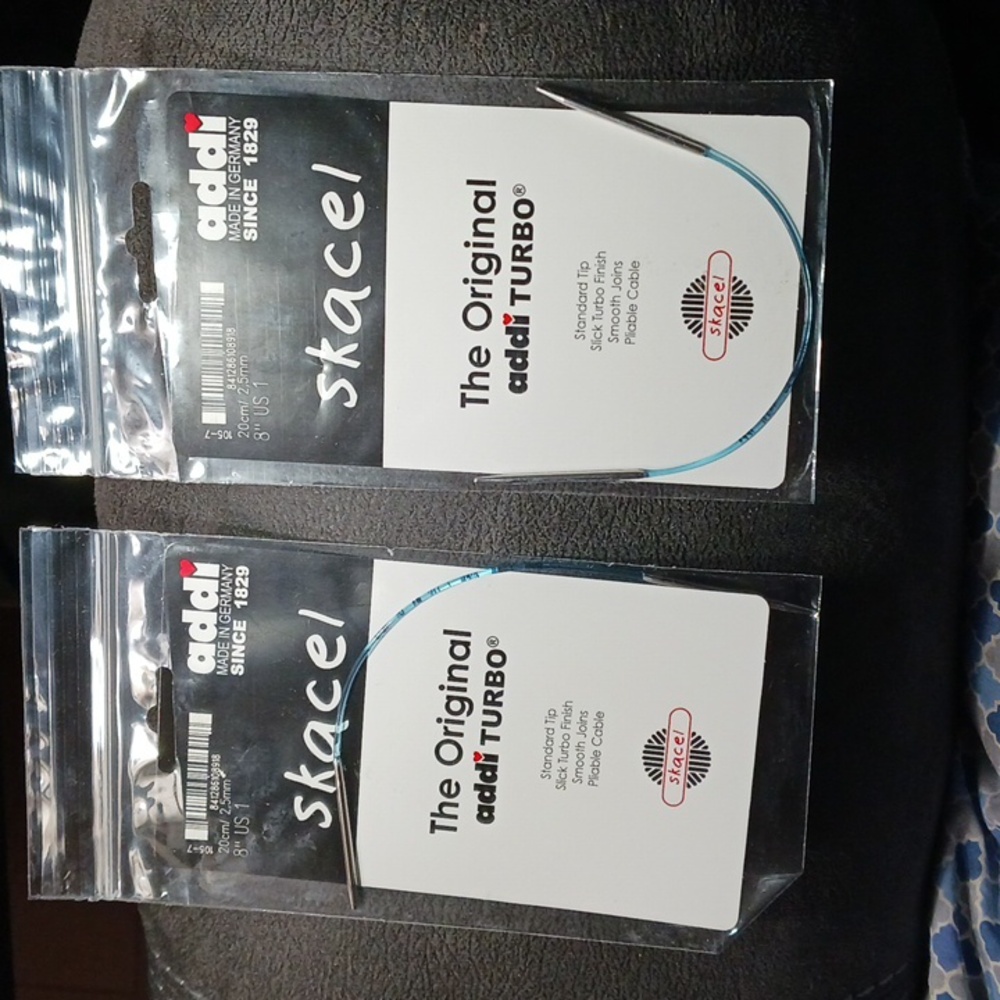 Addi Turbo Skacel sz 1 8" circular needles